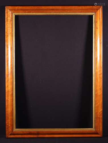 A 19th Century Moulded Birds-eye Maple Picture Frame with gi...