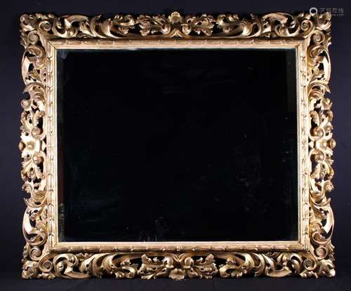 A Fine 19th Century Florentine Gilt Framed Wall Mirror.