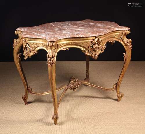 A Fine 19th Century Louis XV Style Carved Giltwood Centre Ta...