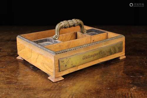 A 19th Century Desk Stand mounted with engraved brass plaque...