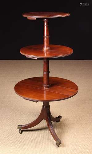 A 19th Century Mahogany Three Tier Dumb Waitor.