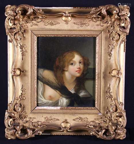 After Jean-Baptist Greuze (1726-1805). An Oil on Panel; Port...