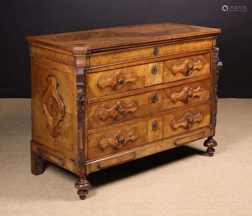 A Late 18th Century Italian Inlaid Commode Chest.