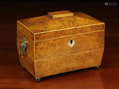 A 19th Century Simulated Thuya-wood Tea-caddy.