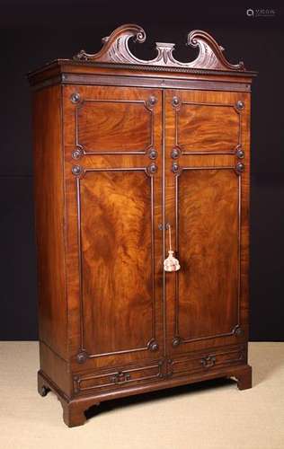 A Handsome Georgian Style Mahogany Wardrobe.