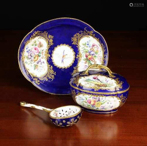 An 18th Century Vincennes Porcelain Lidded Tureen on Stand w...