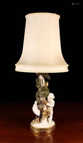 A 19th Century Moore Porcelain Occasional Lamp.