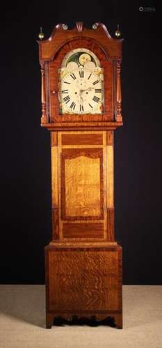 A 19th Century Broad Cased Yorkshire Longcase Clock with eig...