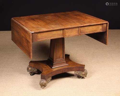 A Regency Period Rosewood Veneered Centre Pedestal Sofa Tabl...