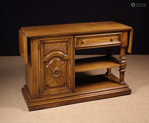 A Late 20th Century Continental Oak Effect Buffet/Sideboard,