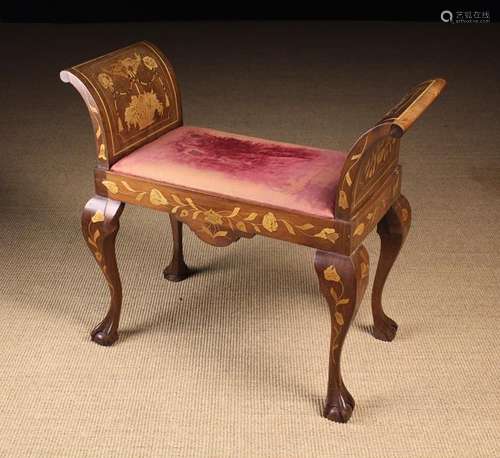 A 19th Century Dutch Marquetry Stool.