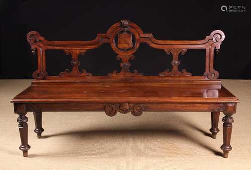 A Fine 19th Century Mahogany Bench.