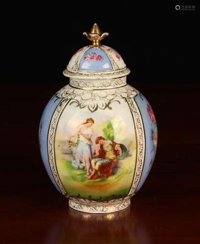 A Late 19th/Early 20th Century German Plaue Porcelain Vase &...