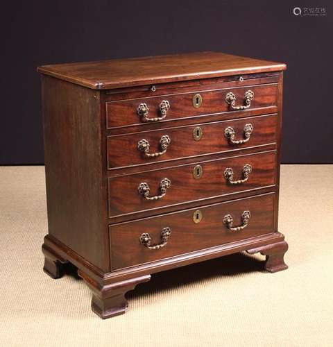 A Small George III Mahogany Chest of Drawers with Brushing S...