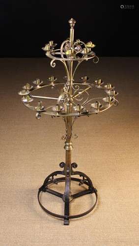 A 19th Century Gilt Brass & Iron Two Tier Floor Standing Can...