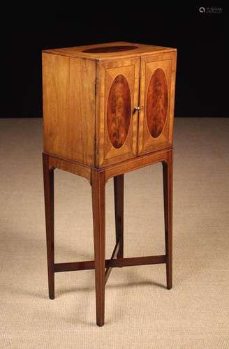 An Small Edwardian Inlaid Mahogany Music Cabinet with brass ...