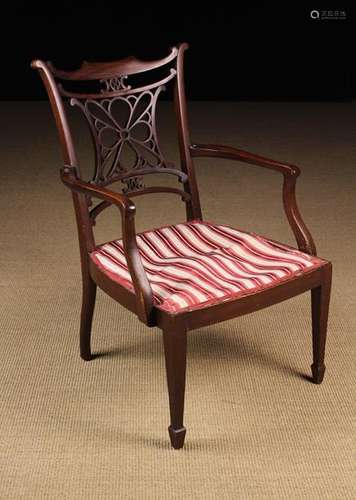 An Edwardian Mahogany Salon Chair.