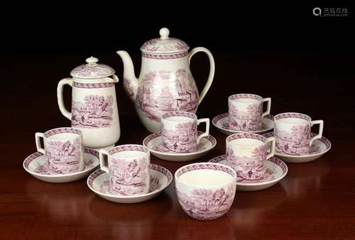 A Wedgwood Etruria Creamware Coffee Set of modest proportion...