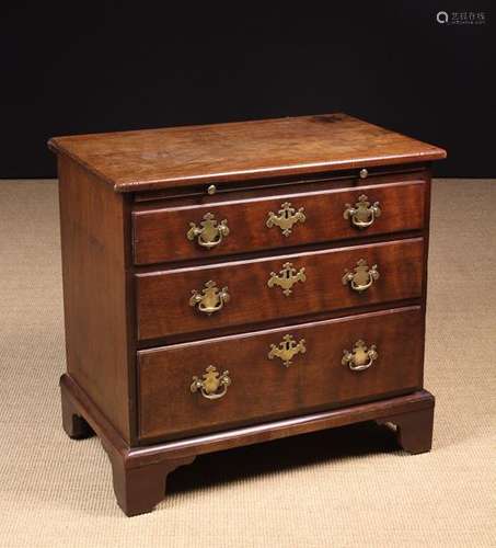 A Small Georgian Mahogany Chest of Drawers with Brushing Sli...