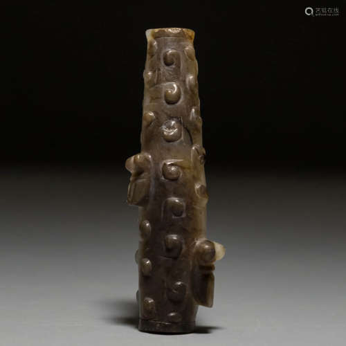 A Carved Jade Tube