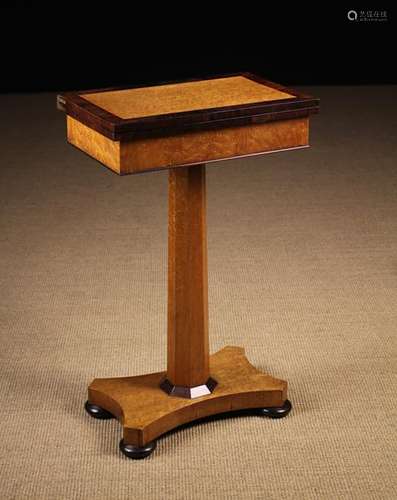 A 19th Century Biedermeier Birds-eye Maple Work Box/Table.