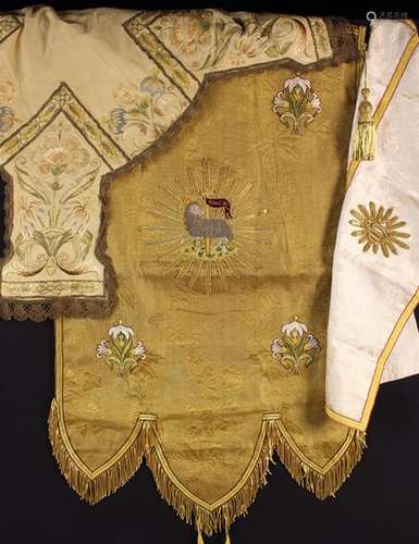 An 18th Century Silk Embroidered Ecclesiastical Cruciform Cl...