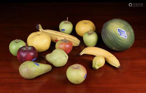 A Collection of Penkridge Ceramic Fruit Sculptures realistic...