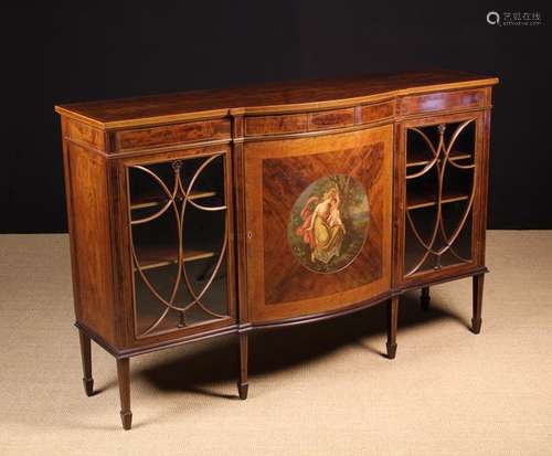 A Victorian Inlaid Mahogany Sideboard/Cabinet.