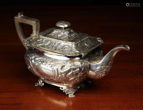 A Large Regency Irish Silver Teapot with Dublin assay marks ...