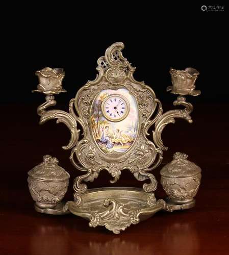 A 19th Century Cast Metal Viennese Lady's Desk Set.