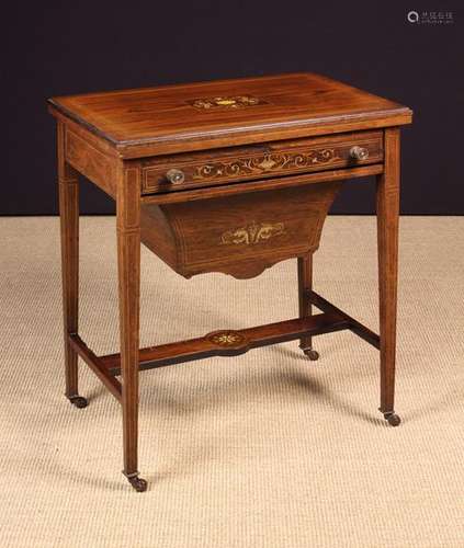 A Victorian Inlaid Rosewood Games/Work Table.