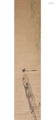 A Chinese Bird Painting Scroll