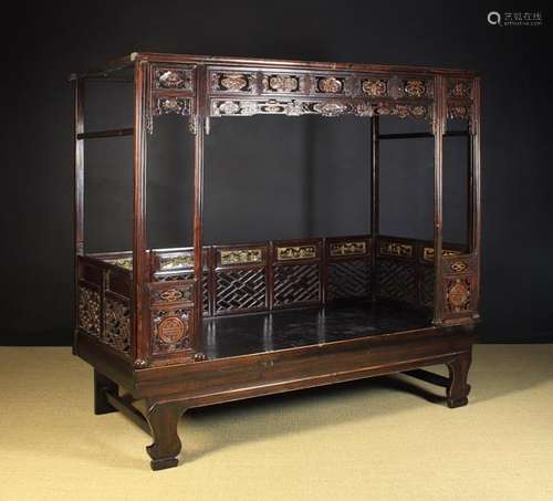 An Antique Chinese Canopy Bed.