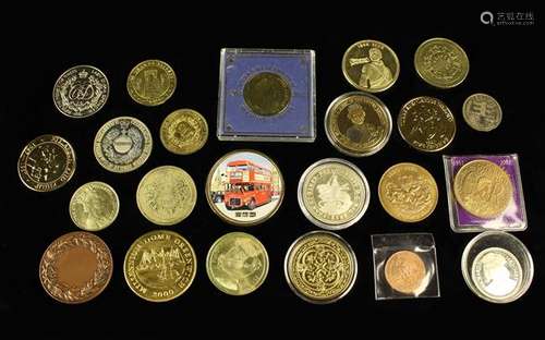 A Collection of Twenty Three Modern Commemorative Coins and ...