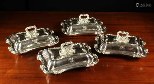 A Set of Four Fine Quality Victorian Entree Dishes hallmarke...