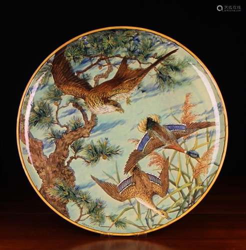 Charlotte Horn Spiers (1845-1914) A Large Mintons Pottery Ch...