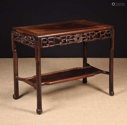 A 19th Century Chinese Carved Hardwood Table.