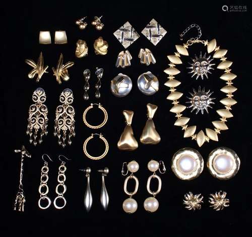 A Collection of Gold Coloured Costume Jewellery to include; ...