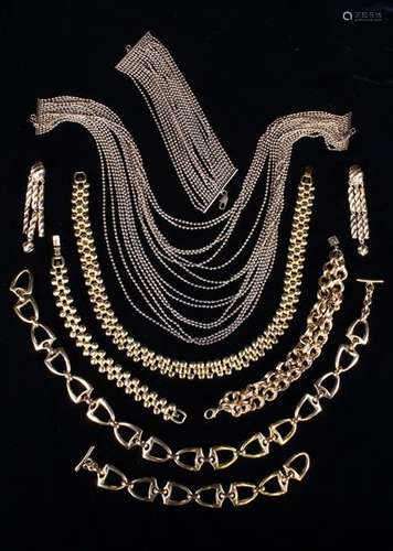 A Collection of Gold-coloured Jewellery to include; A neckla...