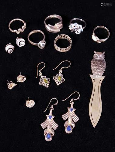 A Small Collection of Mostly Scandinavian Silver Jewellery t...