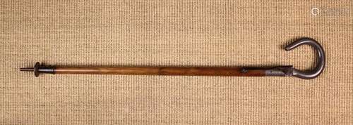 A Late 19th/Early 20th Century Shooting Stick with hinged cr...