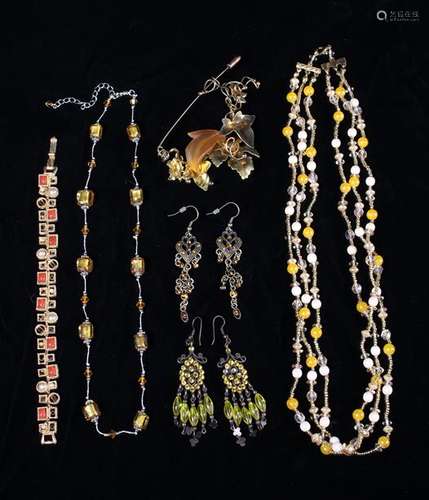 A Group of Pretty Costume Jewellery to include; two necklace...