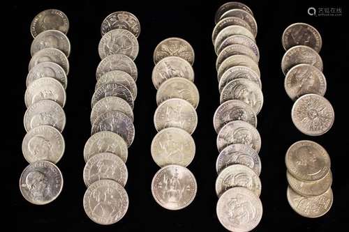 A Collection of Forty five British Crowns; six (1953), three...