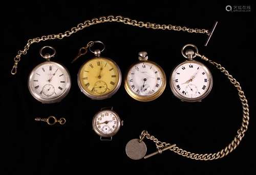 Two Victorian Silver Pocket Watches (A/F): One hallmarked Lo...