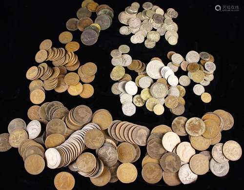 A Large Collection of British Coins, to include; half crowns...