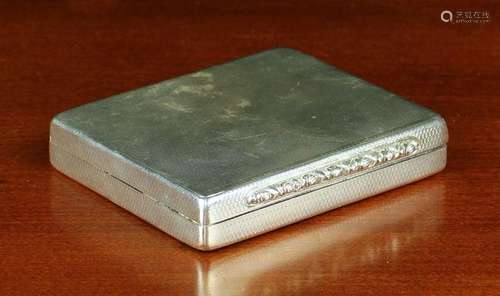 A Silver Cigarette Case hallmarked London 1929, stamped T F ...