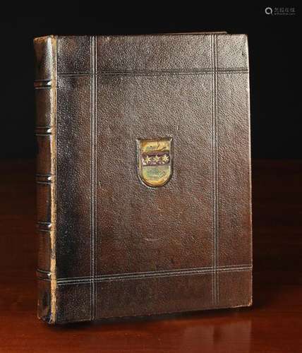 A Fine, Early 20th Century Leather Bound Notebook with blank...