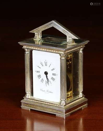 A Small Silver Cased Carriage Clock by Charles Frodsham comm...