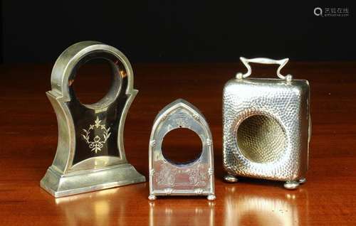 Three Small Silver Clock/Watch Cases.