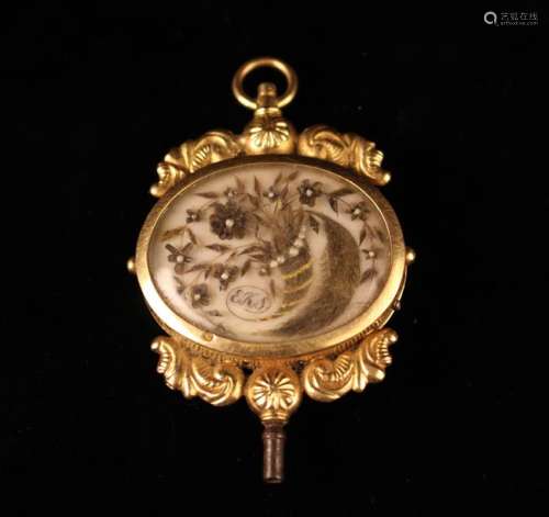 A Fine & Rare Early 19th Century Gold Mounted Memorial Watch...